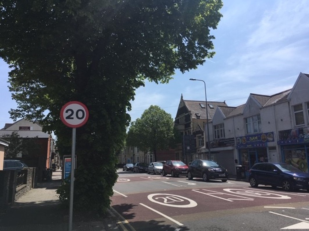 A 20mph street in Riverside, Cardiff