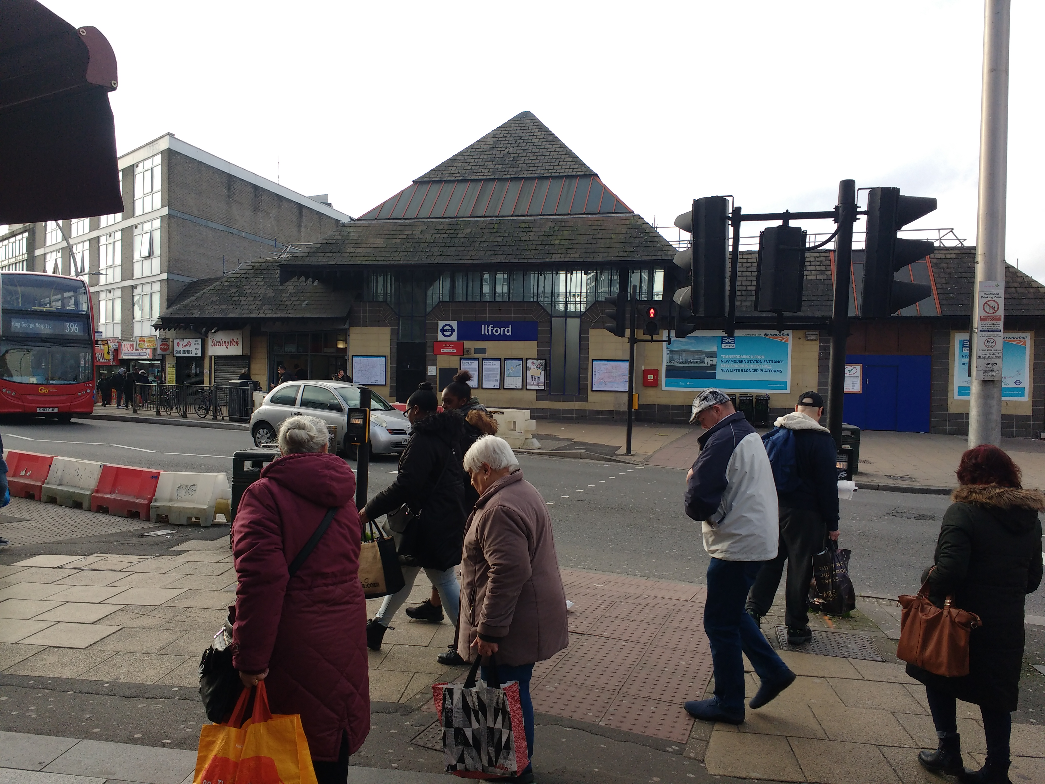 A group of people walking in Ilford